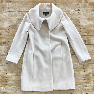 Ann Taylor Wool/Angora Winter White Peacoat